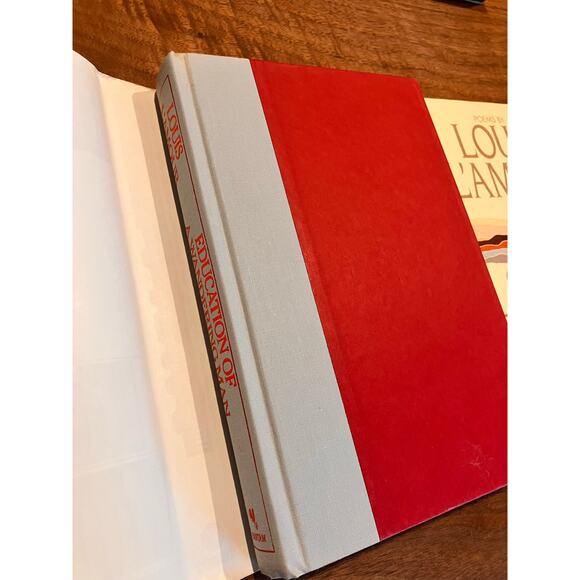 Louis L'Amour Book Lot of (2) EDUCATION OF A WANDERING MAN Poem Smoke Altar - Picture 8 of 10